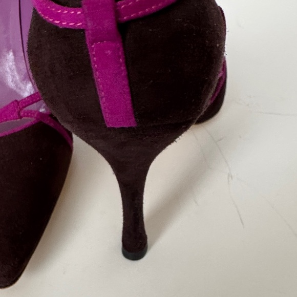 Manolo Blahnik Purple and Brown Heels - Picture 10 of 16